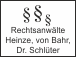Logo Rechtsanwälte Heinze, von Bar, Dr. Schlüter